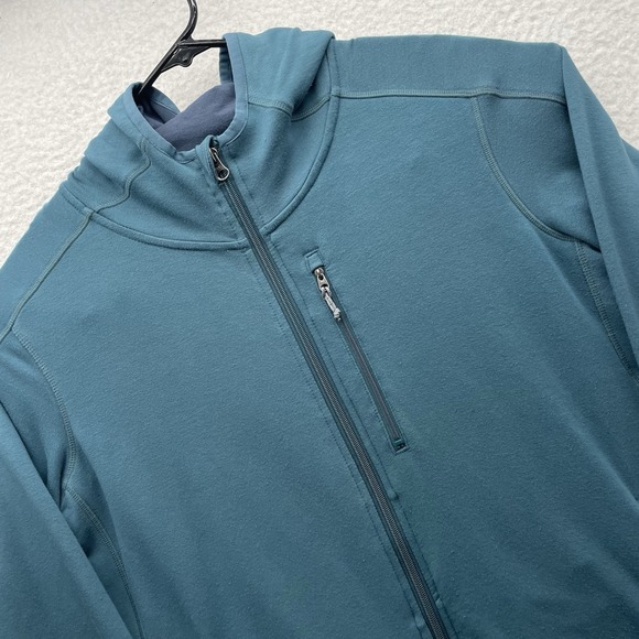 Free Fly Apparel Other - Free Fly Hoodie Mens Small S Bamboo Thermal Fleece Full Zip Pocket‎ Teal Blue